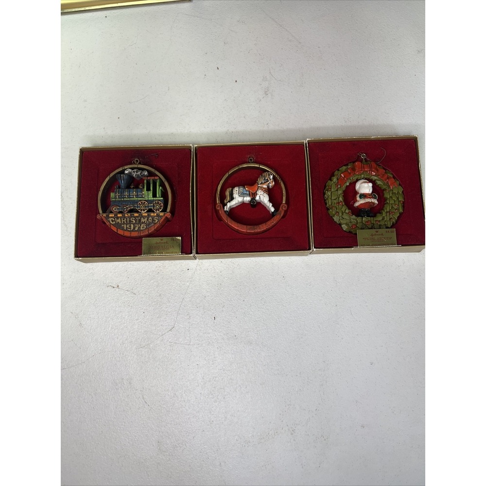 Vintage 1976 Hallmark Ornament Tree Trimmer Lot‎ Of 3